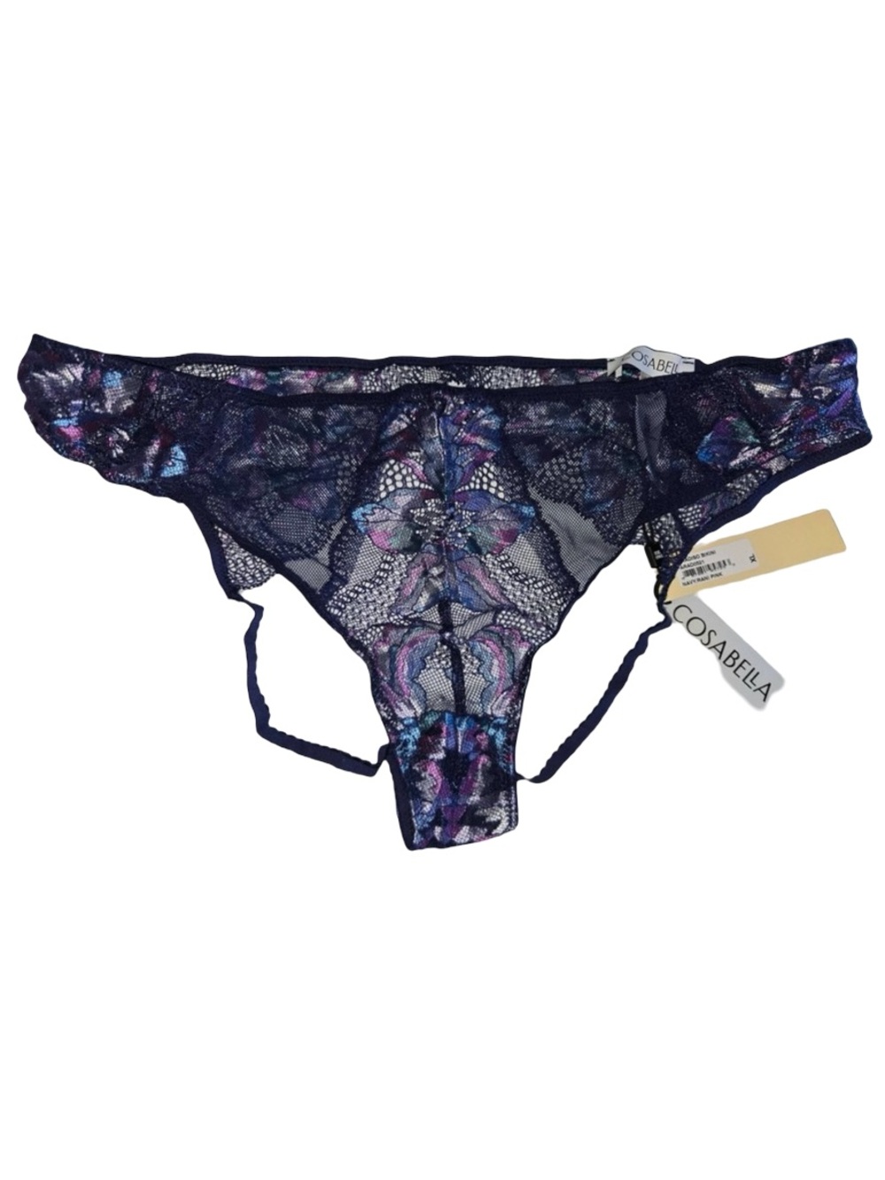 Cosabella San Lorenzo Bikinis Paradiso Bikini (Navy/Rani Pink, Size XL) NWT